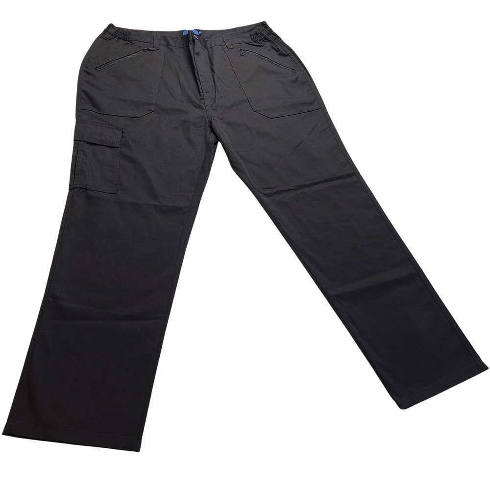Cotton Traders‎ Cargo Trousers Navy Blue Men's 40x31 Elastic Waist Utility Pants